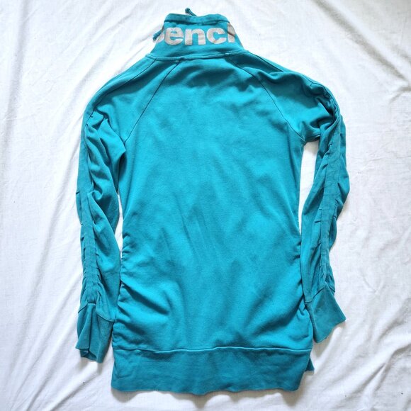 Bench Sweater Jacket Women's Large Zip Mock Neck Blue Zipper Close Pocke… - Picture 8 of 13